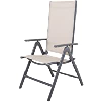 Los mejores  - Chicreat - Silla plegable de aluminio Korfu- 67 x 59 x 113 cm- beige
